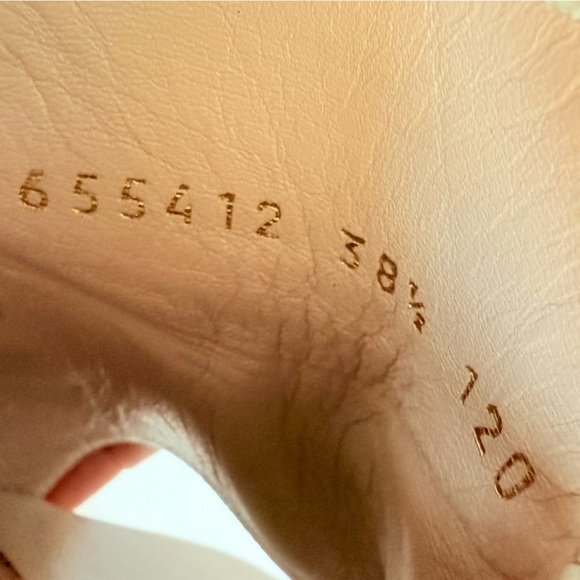 Gucci Mystic White Baby Horsebit block heel 70mm open toe mules EU 38.5 - Picture 6 of 9